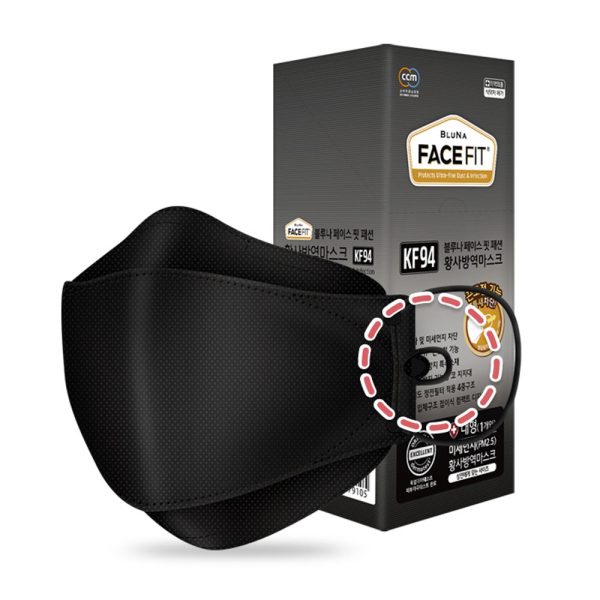 BLUNA FACE FIT KF94 MASK | BLACK COLOR Cheap