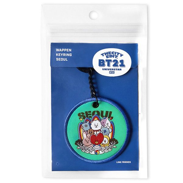 BT21 [ THE CITY EDITION ] WAPPEN KEYRING Hot on Sale - Image 5