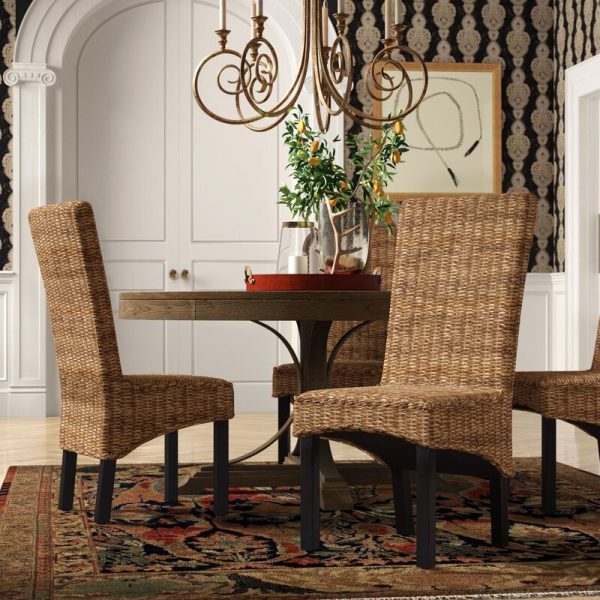 Jim Side Chair in Rattan Abaca (Set of 2) 1903CDR For Sale