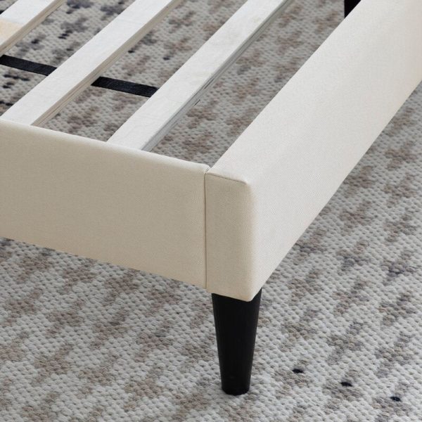 Full Pearl Scarlett Upholstered Low Profile Platform Bed MRM1350 Online - Image 2