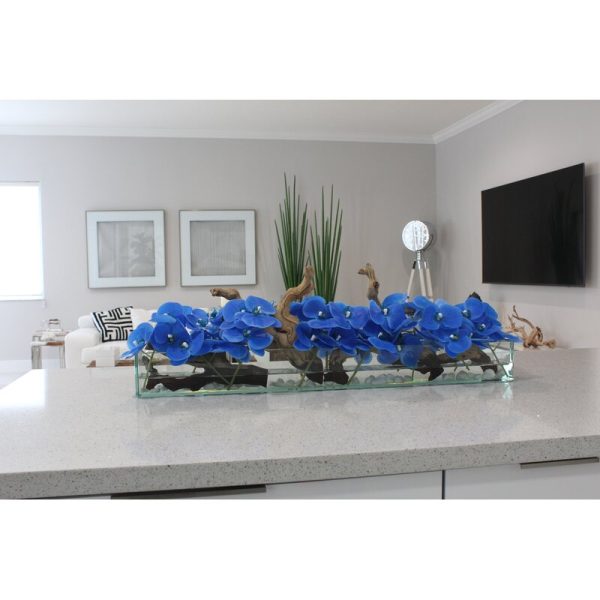 12 H x 36  W x 6  D Orchids Floral Arrangements in Planter SB2580 Sale