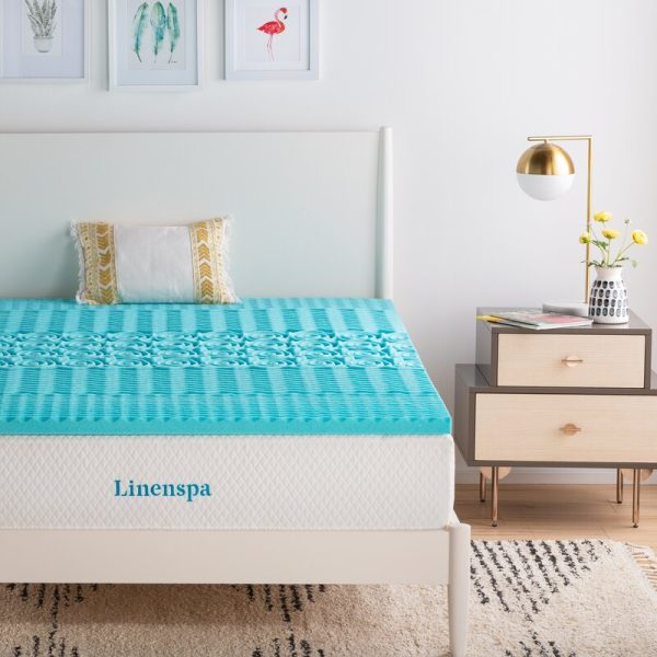 Blue Premium Zoned 2  Gel Memory Foam Mattress Topper MRM1901 on Sale