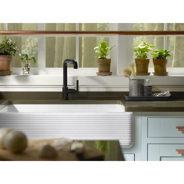 K-7505-BL Purist Single-Hole Kitchen Sink Faucet with 8  Pullout Spout with ProMotion™ 1999CDR Supply - Image 2