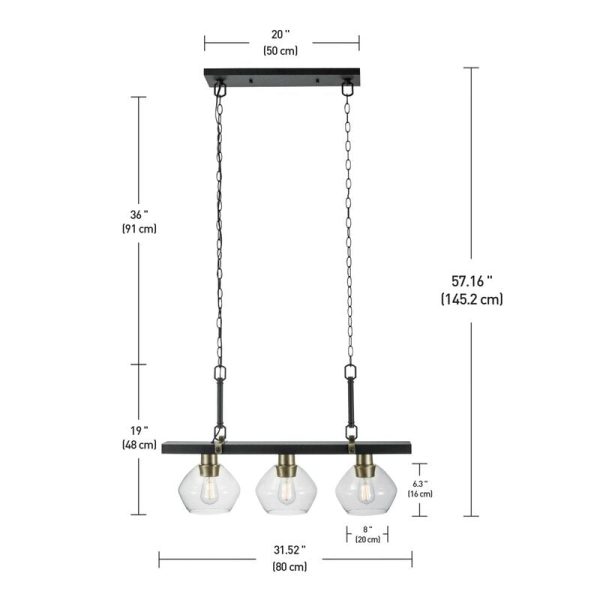 Aadi 3 - Light Kitchen Island Linear Pendant 4286RR on Sale - Image 3