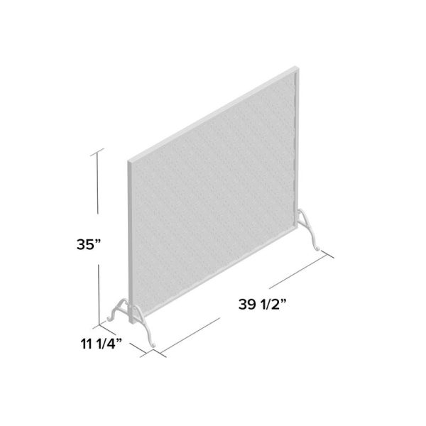 Tennison Single Panel Iron Fireplace Screen MRM1919 Supply - Image 3