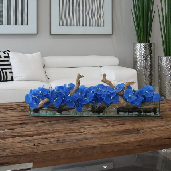 12 H x 36  W x 6  D Orchids Floral Arrangements in Planter SB2580 Sale - Image 3