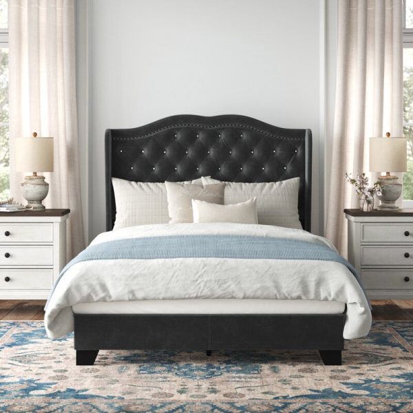 Carlie Tufted Upholstered Low Profile Standard Bed 1756CDR Online Hot Sale