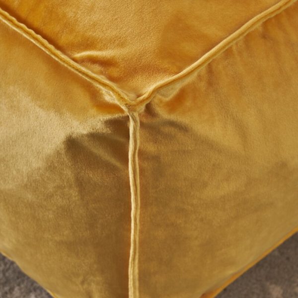 Mariya 24  Velvet Square Pouf Ottoman 4277RR For Sale - Image 2