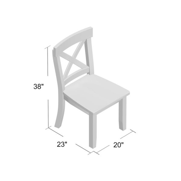 Pittson Solid Wood Cross Back Side Chair in Brown (Set of 2) MRM1338 Supply - Image 3