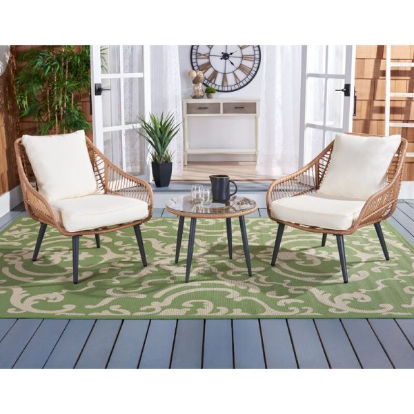 Martines 3 Piece Rattan Seating Group with Cushions SB2610 Cheap