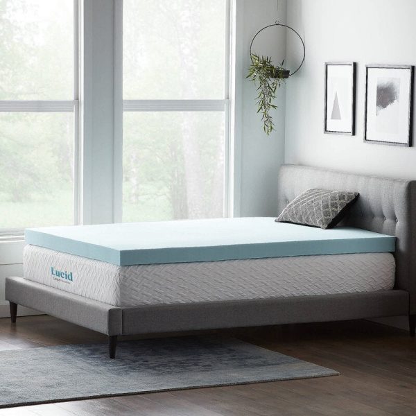 Blue 4  Gel and Aloe Infused Memory Foam Mattress Topper SB2577 Online now - Image 3
