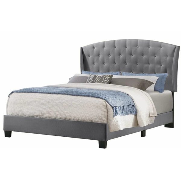 Queen Waddington Tufted Upholstered Platform Bed 826AH For Sale - Image 3