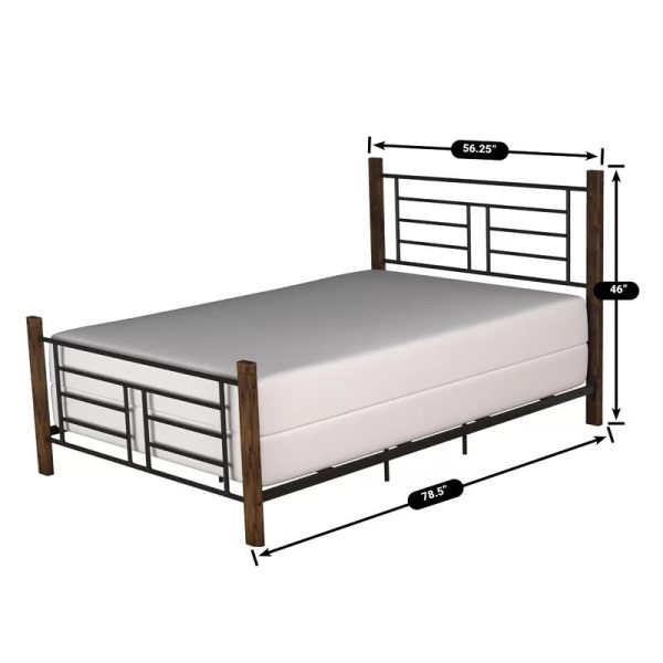 Cottleville Metal Wood Posts Standard Bed 4373RR on Sale - Image 3