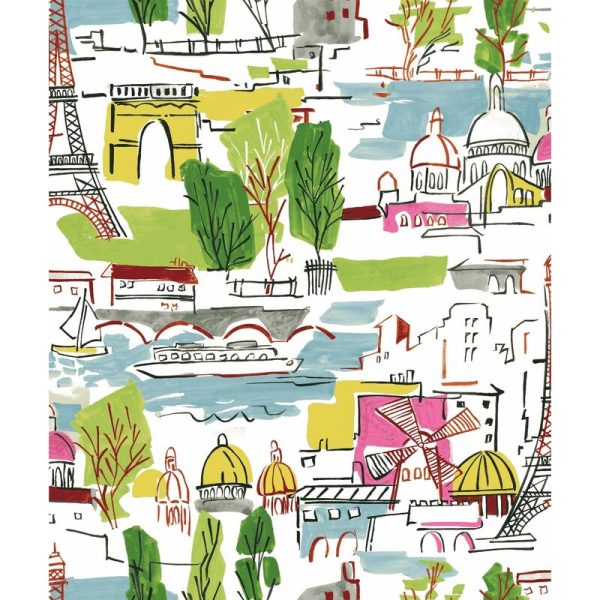 Waverly Arrondissement 18.86  L x 18  W Peel and Stick Wallpaper Roll GL1675 For Discount - Image 2