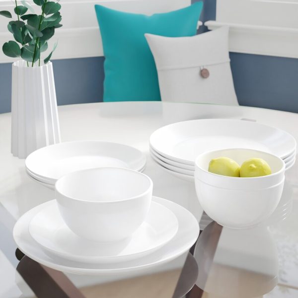 Wayfair Basics® 12 Piece Dinnerware Set, Service for 4 4490RR Fashion