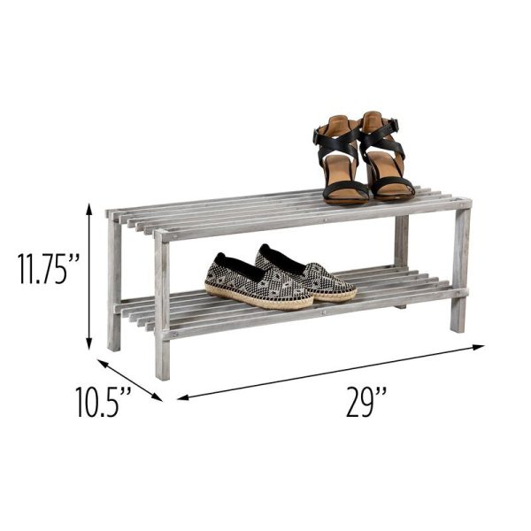 2-Tier 8 Pair Shoe Rack 4569RR Fashion - Image 3