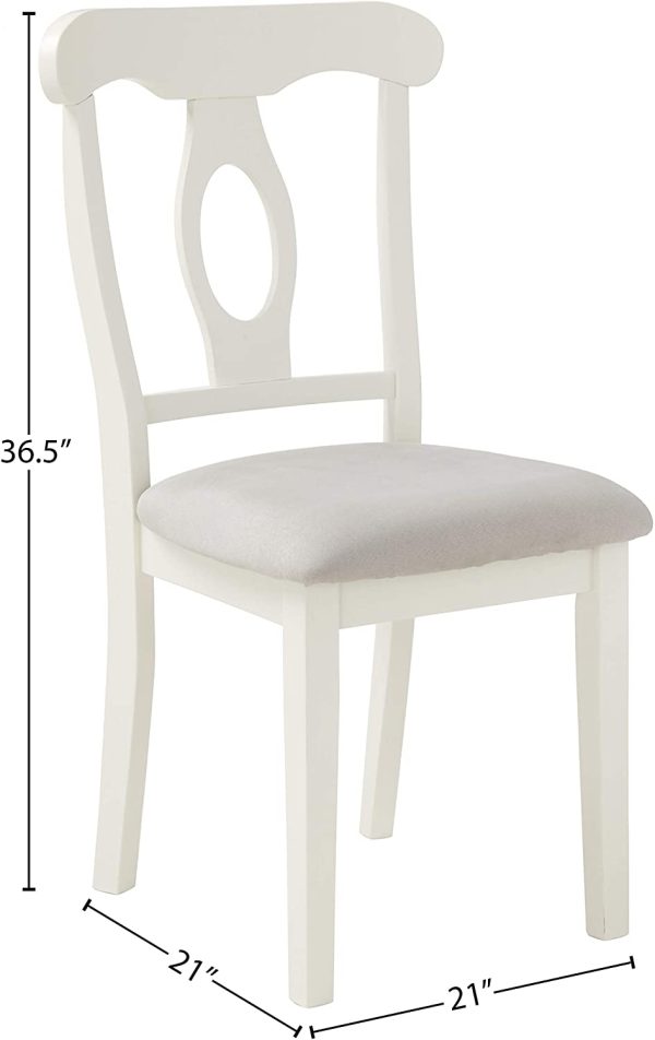 Angel Line 5 Piece Lindsey Dining Set, White Gray MRM1334 Online now - Image 2