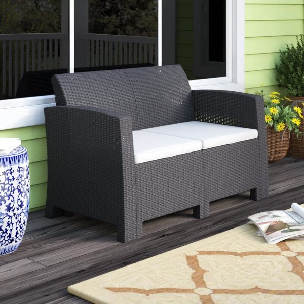 Stockwell Patio Sofa with Cushions 4357RR For Cheap