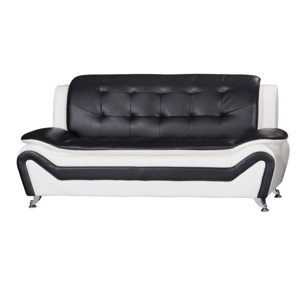 Irlee 76.38  Faux Leather Pillow Top Arm Sofa MRM1893 Online Hot Sale