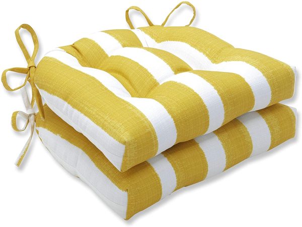 Pillow Perfect Outdoor Indoor Nico Pineapple 5   X 1 Chair Pads, 15.5  x 14.5 , Yellow, 4 Pack 855AH Online Sale