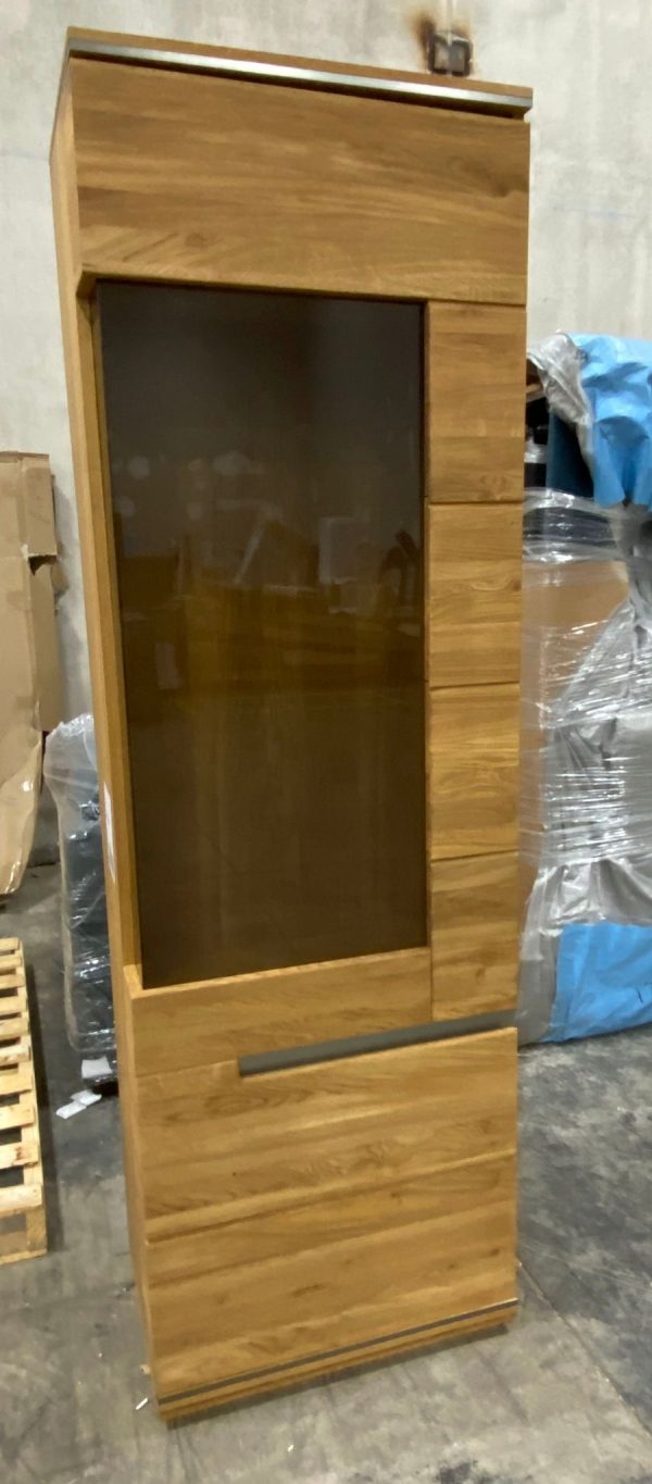 Golden Oak Champlin Lighted Corner Display Stand on Sale