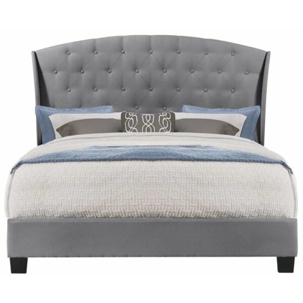 Queen Waddington Tufted Upholstered Platform Bed 826AH For Sale - Image 2