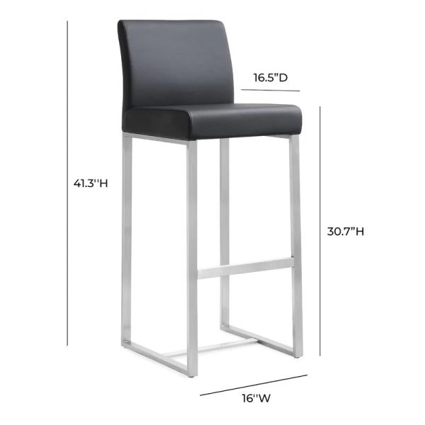 Chrome Orville  Bar Stool (Set of 2) 4459RR Online Hot Sale - Image 3