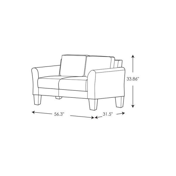 Celestia 56.3  Flared Arm Loveseat 1962CDR Cheap - Image 3