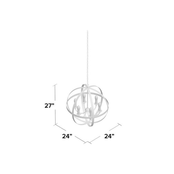 Genna 6 - Light Lantern Globe Chandelier 1861CDR For Sale - Image 2