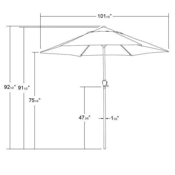 Kearney 9  Market Umbrella MRM1926 Hot on Sale - Image 3