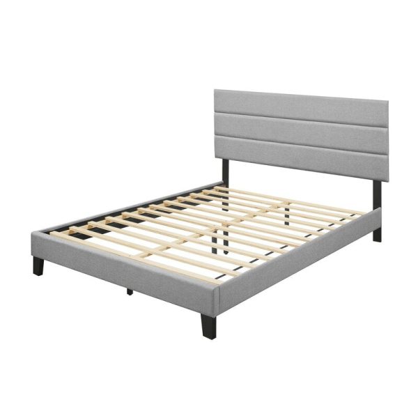 Queen Gray Aghadavy Upholstered Low Profile Platform Bed 787AH on Sale - Image 2