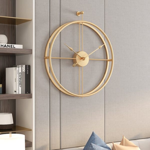 20  H x 20  W x 2  D Gold Perez Wall Clock 4675RR For Discount