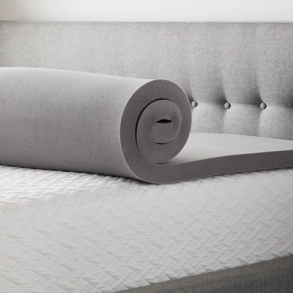 Gray Bamboo Charcoal and Aloe 2  Memory Foam Mattress Topper 780AH Online Sale - Image 2
