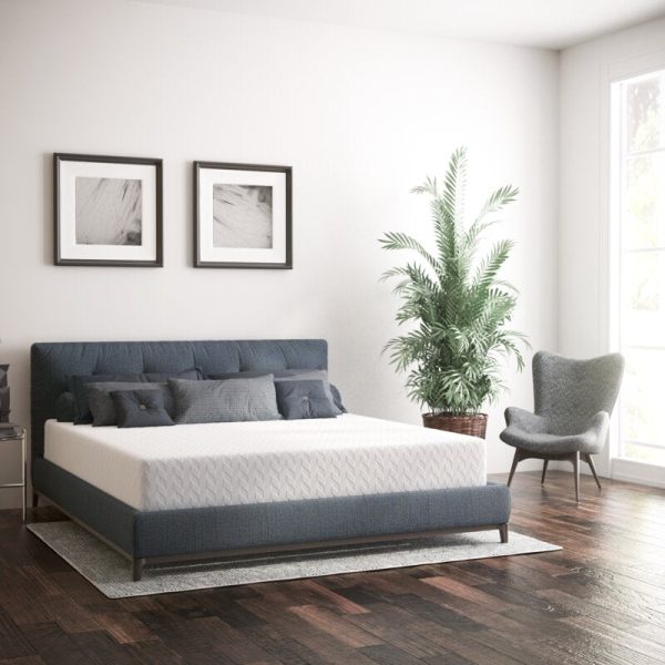 10  Medium Gel Infused Memory Foam Mattress 4744RR For Sale - Image 3