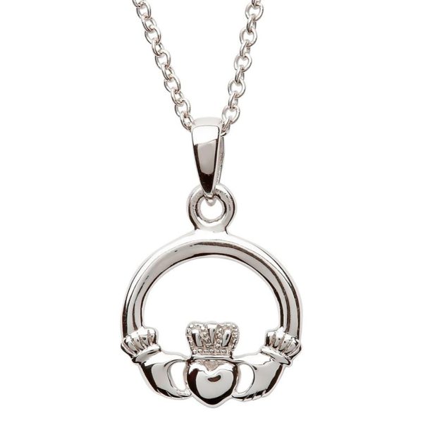 Shanore : Silver Claddagh Necklace For Sale