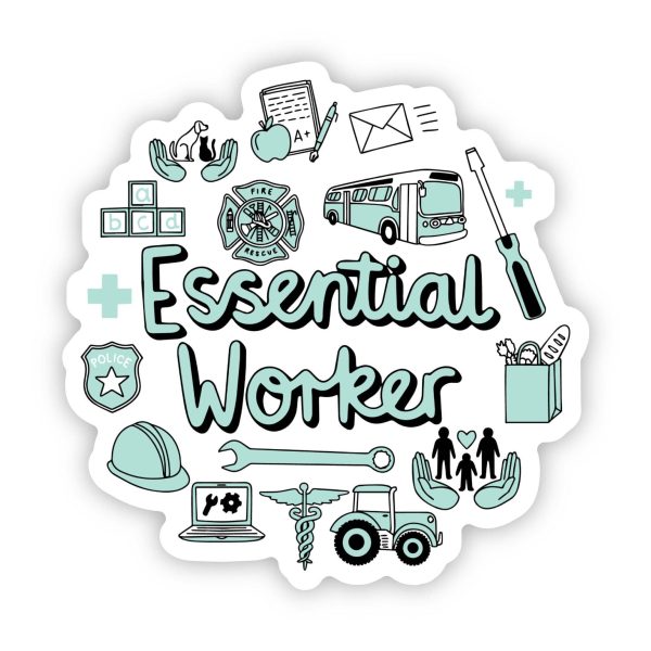 Essential Worker Sticker For Cheap